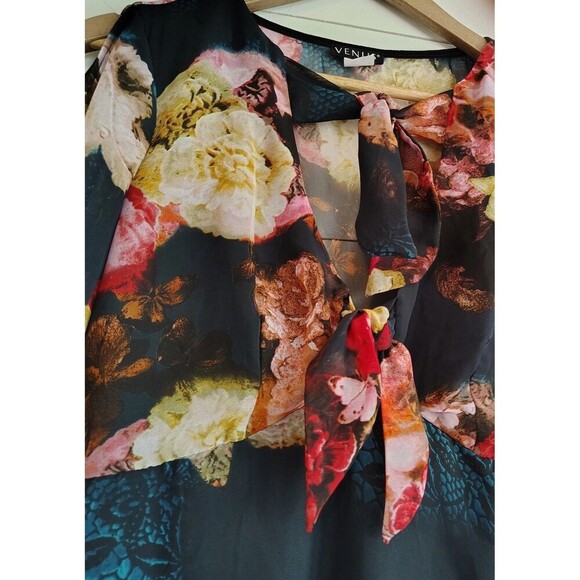 Venus Y2K Babydoll Top Sz 8 Split Bell Sleeve Floral Whimsigoth Fairygrunge - Picture 4 of 10